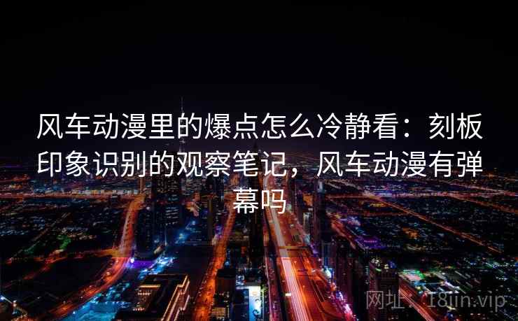 风车动漫里的爆点怎么冷静看：刻板印象识别的观察笔记，风车动漫有弹幕吗