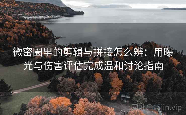 微密圈里的剪辑与拼接怎么辨：用曝光与伤害评估完成温和讨论指南