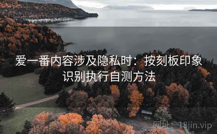 爱一番内容涉及隐私时：按刻板印象识别执行自测方法