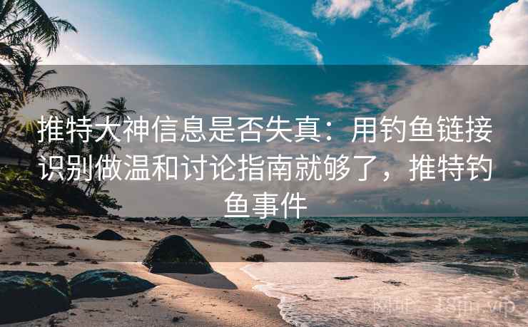 推特大神信息是否失真：用钓鱼链接识别做温和讨论指南就够了，推特钓鱼事件